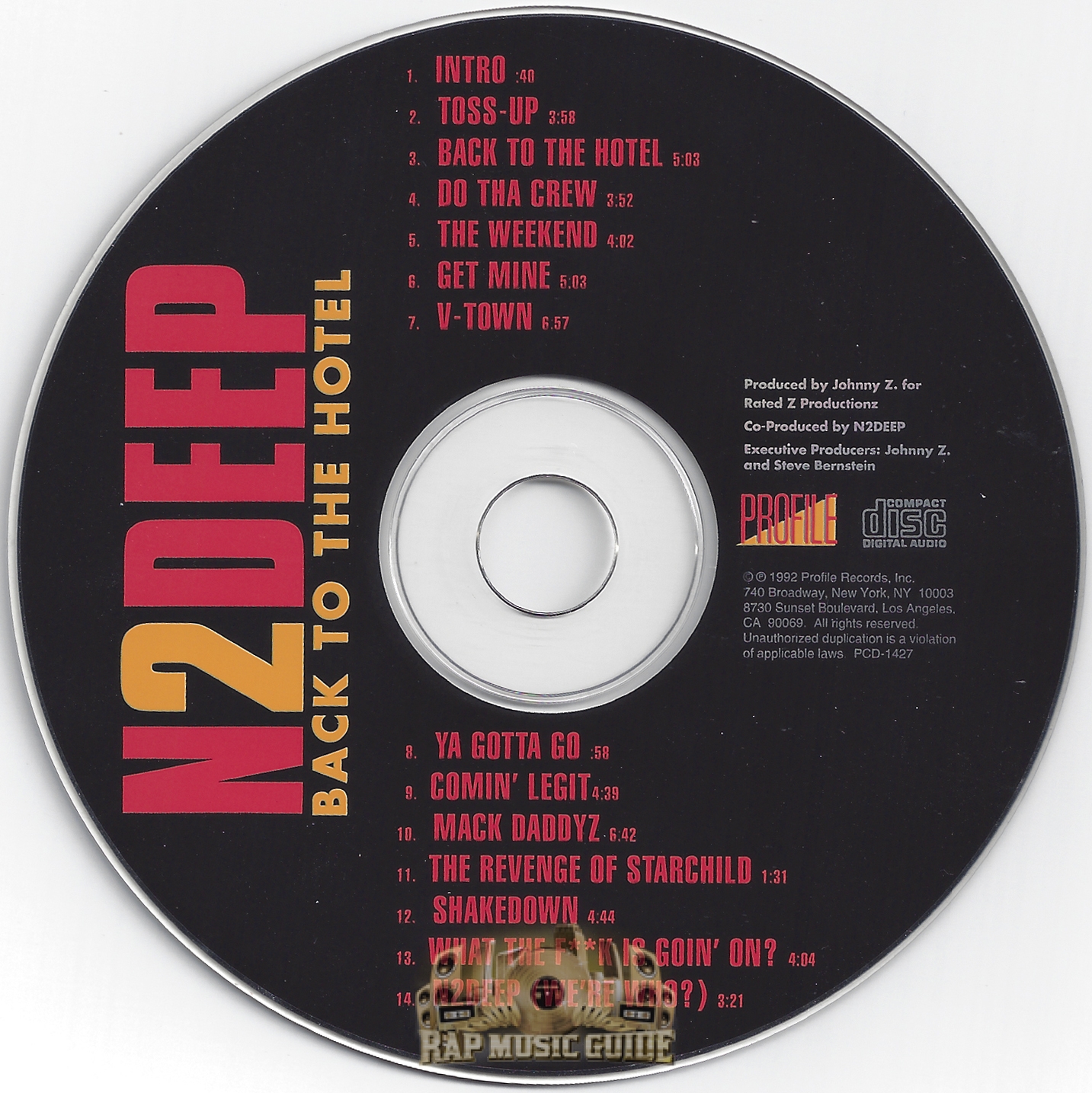 N2Deep Back To The Hotel 1st Press. CD Rap Music Guide N2Deep Back To The Hotel 1st Press. CD Rap Music Guide